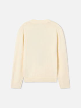 Pull en maille à col rond Cream Princess avec intarsia St. Moritz | Special edition 