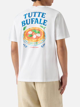 T-shirt Portland bianca con stampa Tutte Bufale