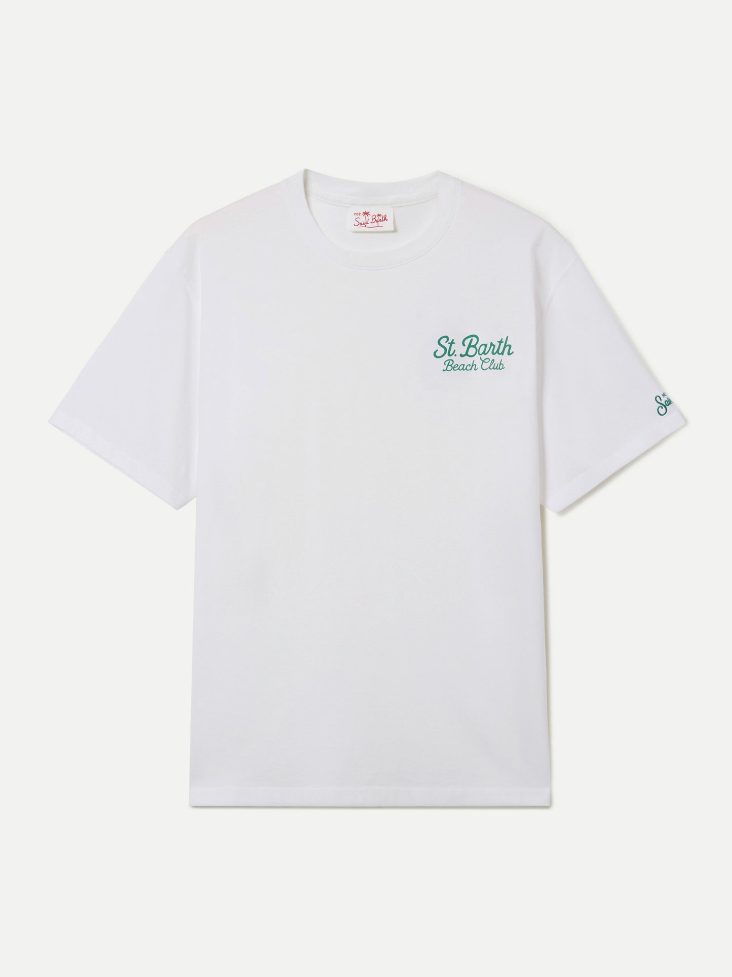 T-shirt Portland bianca con ricamo St. Barth Beach Club