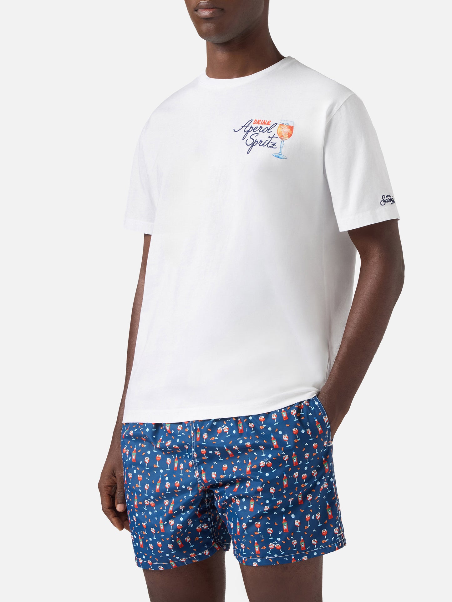 White Portland t-shirt with Aperol Spritz print | Special Edition