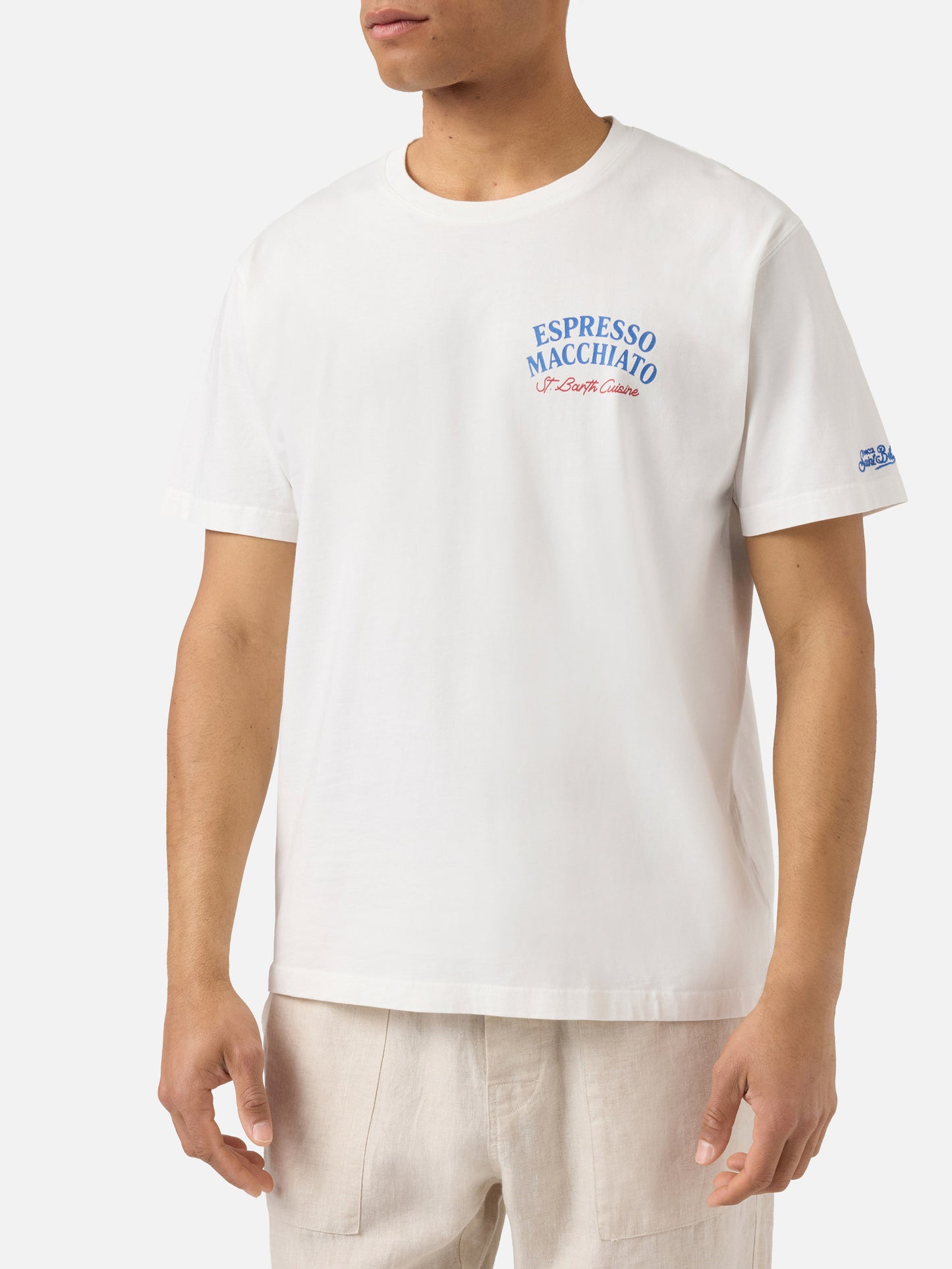 T-shirt Portland panna con stampa Espresso Macchiato