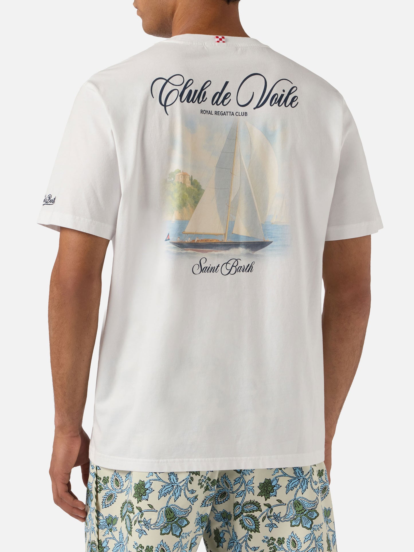 T-shirt Portland bianca con stampa Club de Voile
