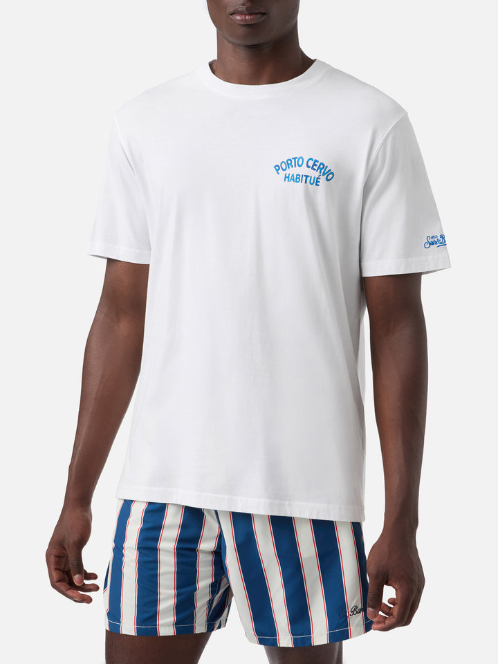 T-shirt Portland bianca con stampa Porto Cervo Habitué | Special Edition