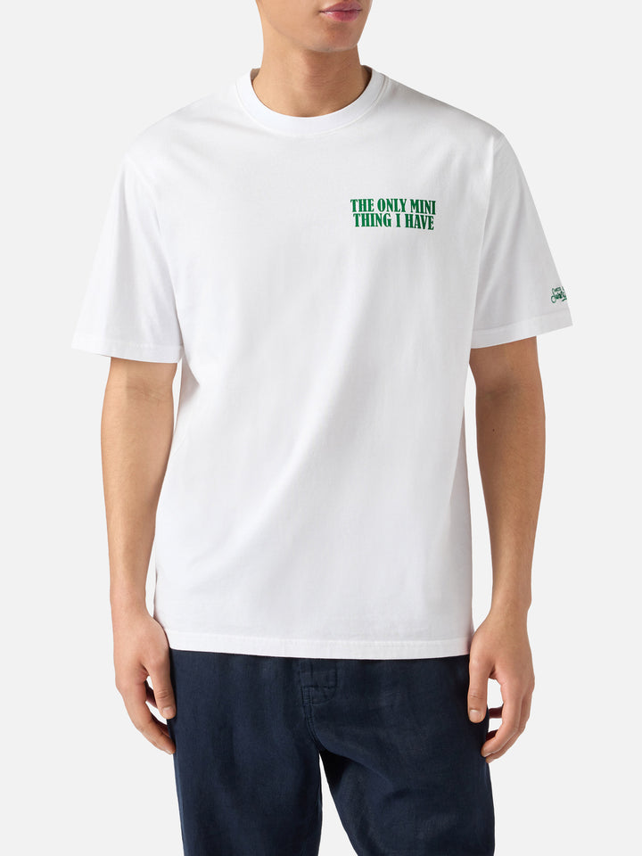 White Portland t-shirt with The Only Mini Thing I Have print