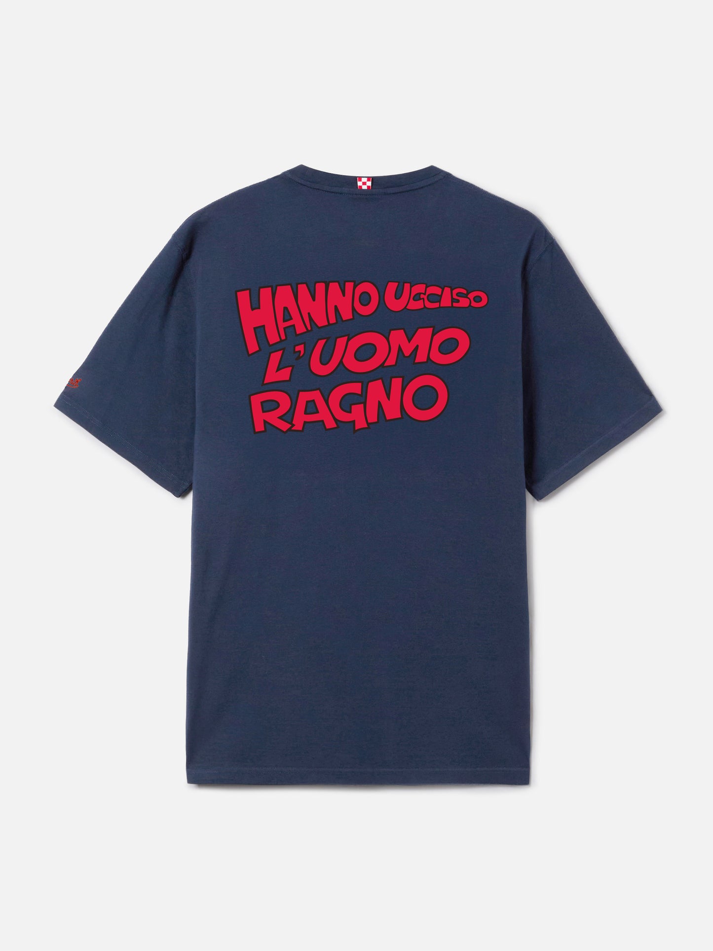 Blue portland t-shirt with Hanno ucciso l’uomo ragno graphic | Special Edition