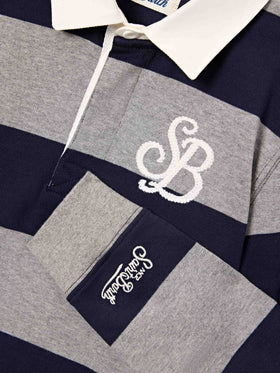 Polo de rugby en coton Quarterback rayé avec imprimé Mickey Mouse au dos | Special edition 
