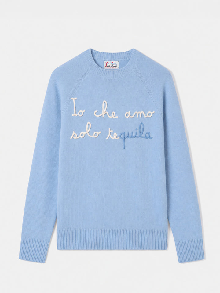 New Queen Rundhals-Sweatshirt mit Stickerei „Io che amo solo te(quila)“ 
