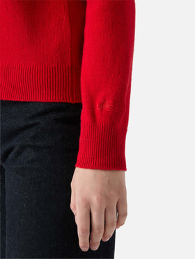 New Queen crewneck with Da lunedì dieta jacquard