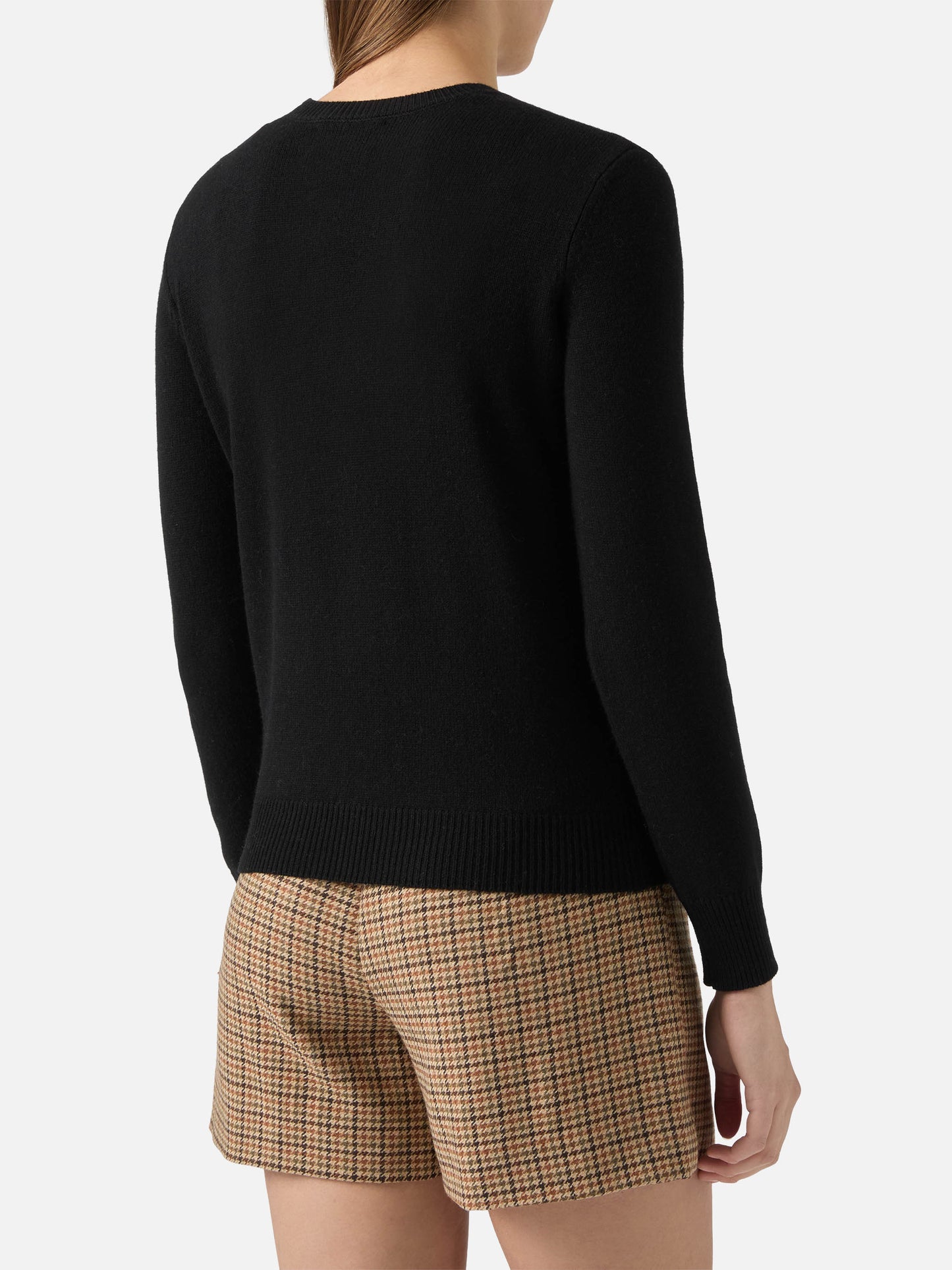 Girocollo New Queen bianco con dettagli di strass Strassata