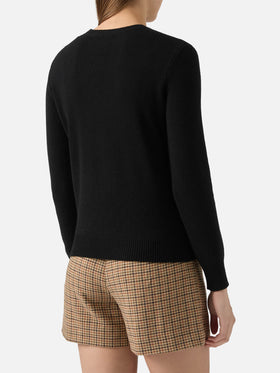 Girocollo New Queen bianco con dettagli di strass Strassata