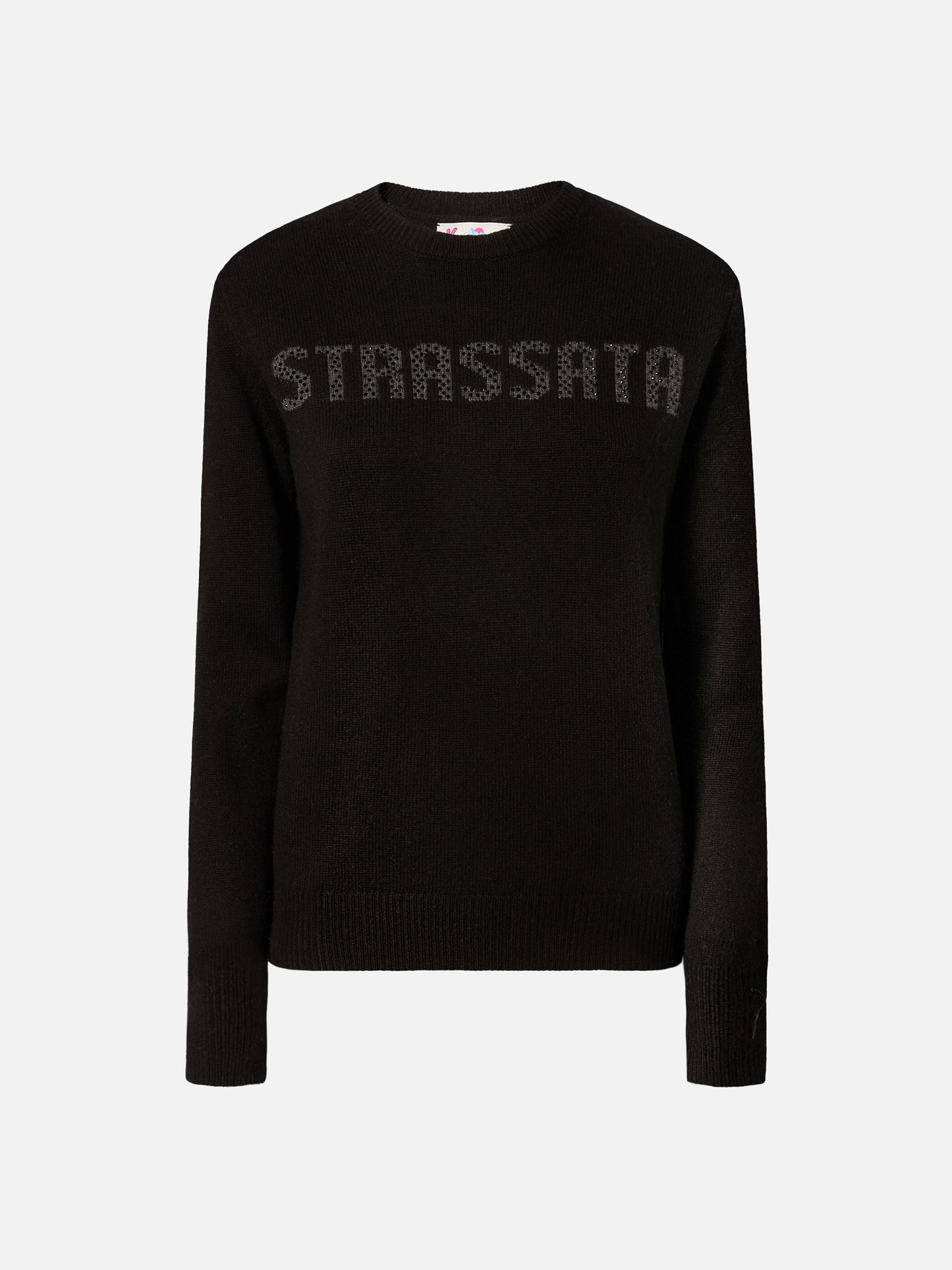 Girocollo New Queen bianco con dettagli di strass Strassata