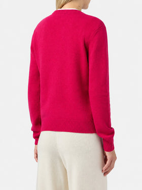 New Queen burgundy sweater with non ho voglia embroidery