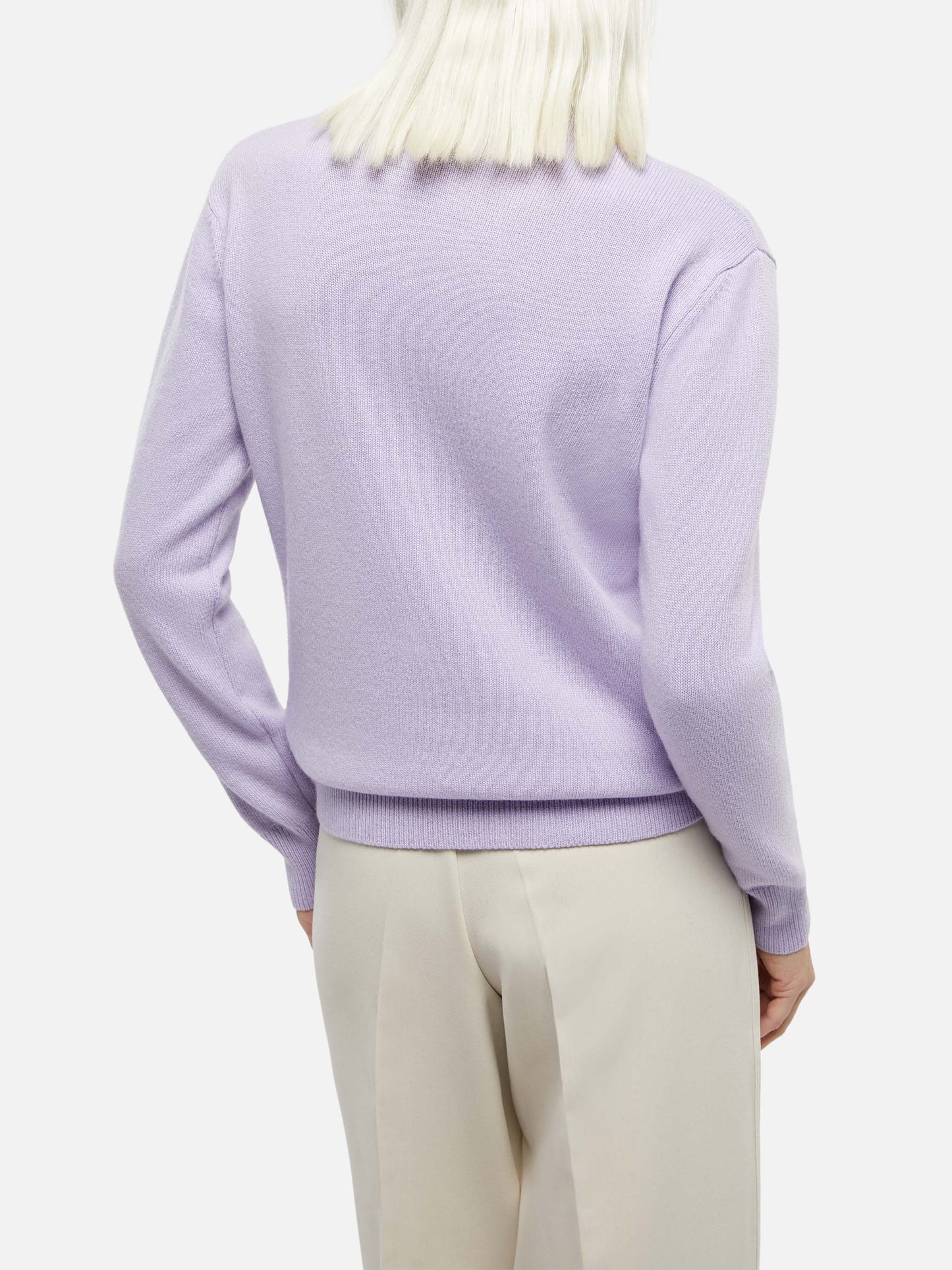 Woman purple sweater New Queen with Dolcemente Complicata print