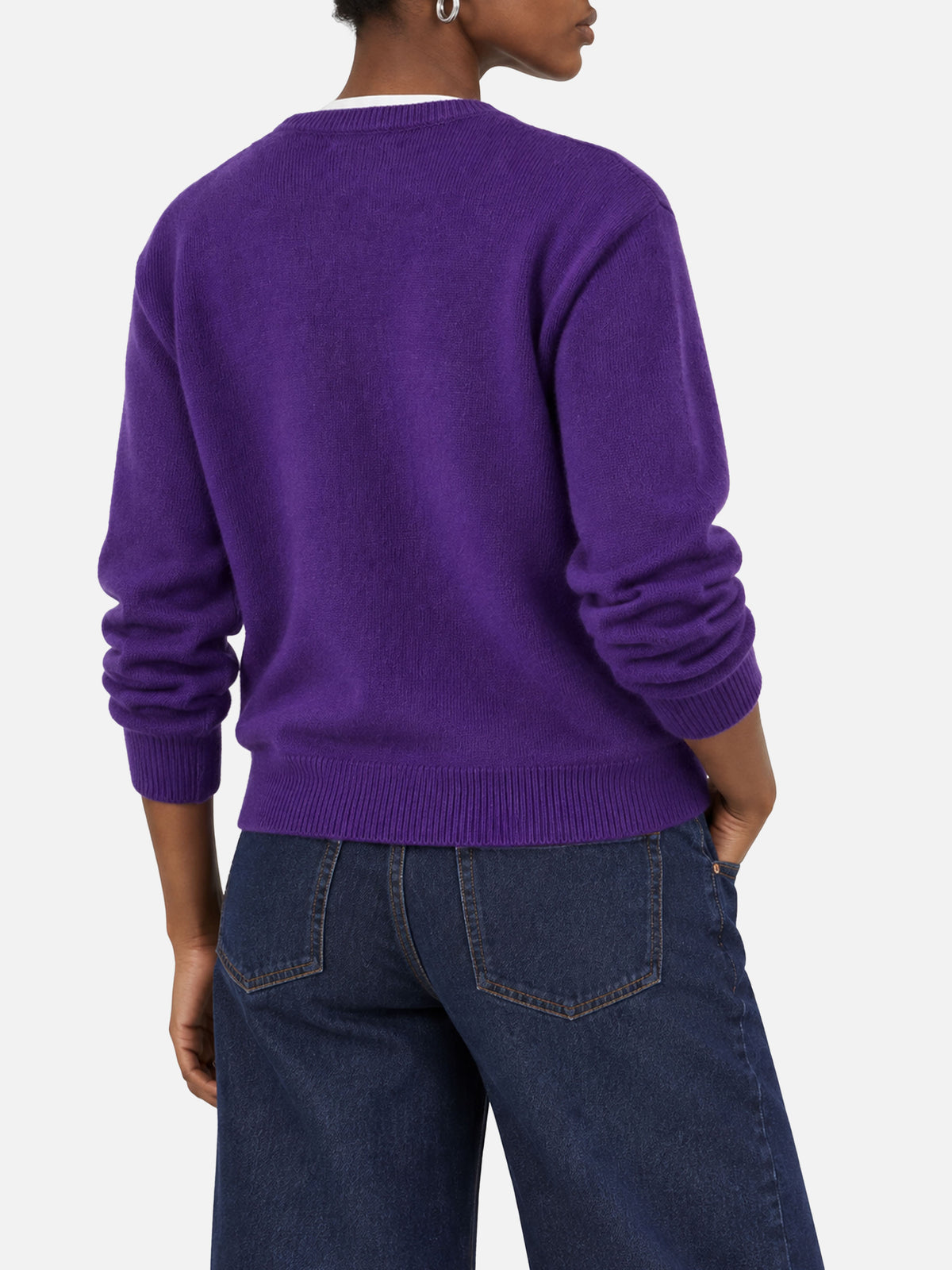 Pull cropped Purple New Queen avec logo 