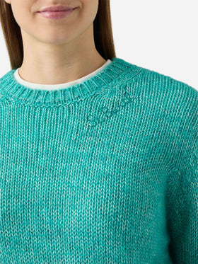 Maglione corto girocollo New Queen Crop Soft con ricamo Saint Barth