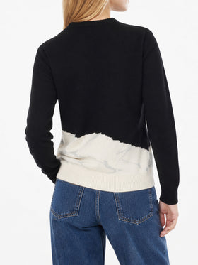 Schwarzer New Queen Pullover mit Lovovia-Stickerei 
