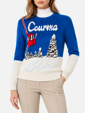 New Queen sweater with Courma postcard jacquard