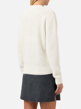 Pull femme avec jacquard Snoopy et Woodstock et cœur en strass | SNOOPY PEANUTS™ SPECIAL EDITION 
