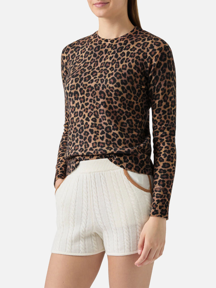 New Queen crewneck with animalier print