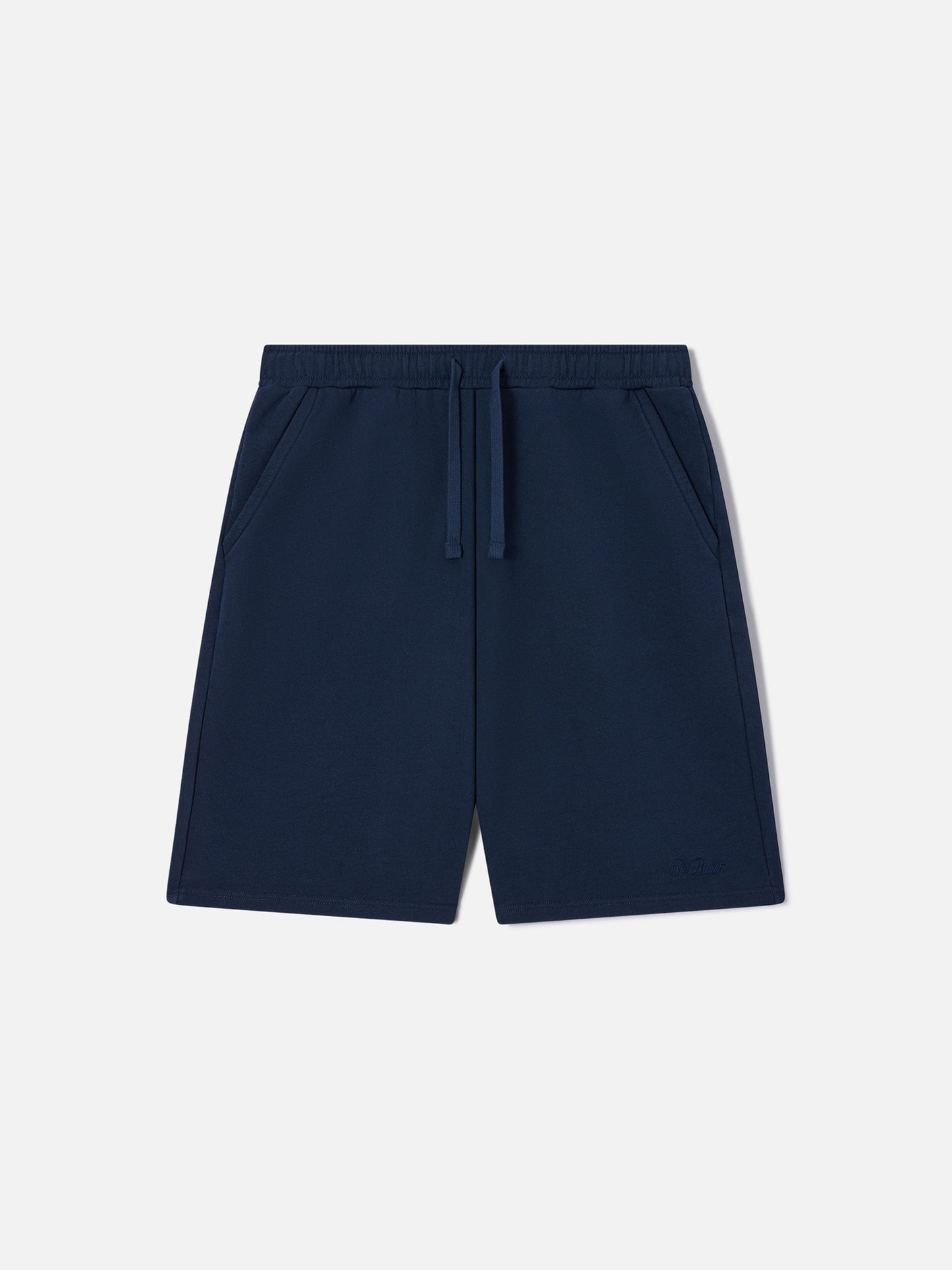 Bermudas Randle en felpa de algodón azul marino 