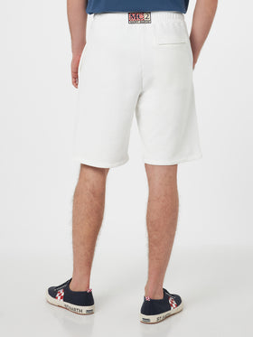Bermuda Randle in felpa di cotone bianco