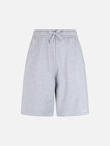 Herren-Bermudashorts aus grauem Melange-Baumwollfleece Randle