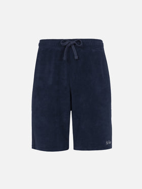 Bermuda da uomo in spugna blu navy Rande Sponge