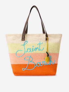 Charm per borsa con mini limone in rafia