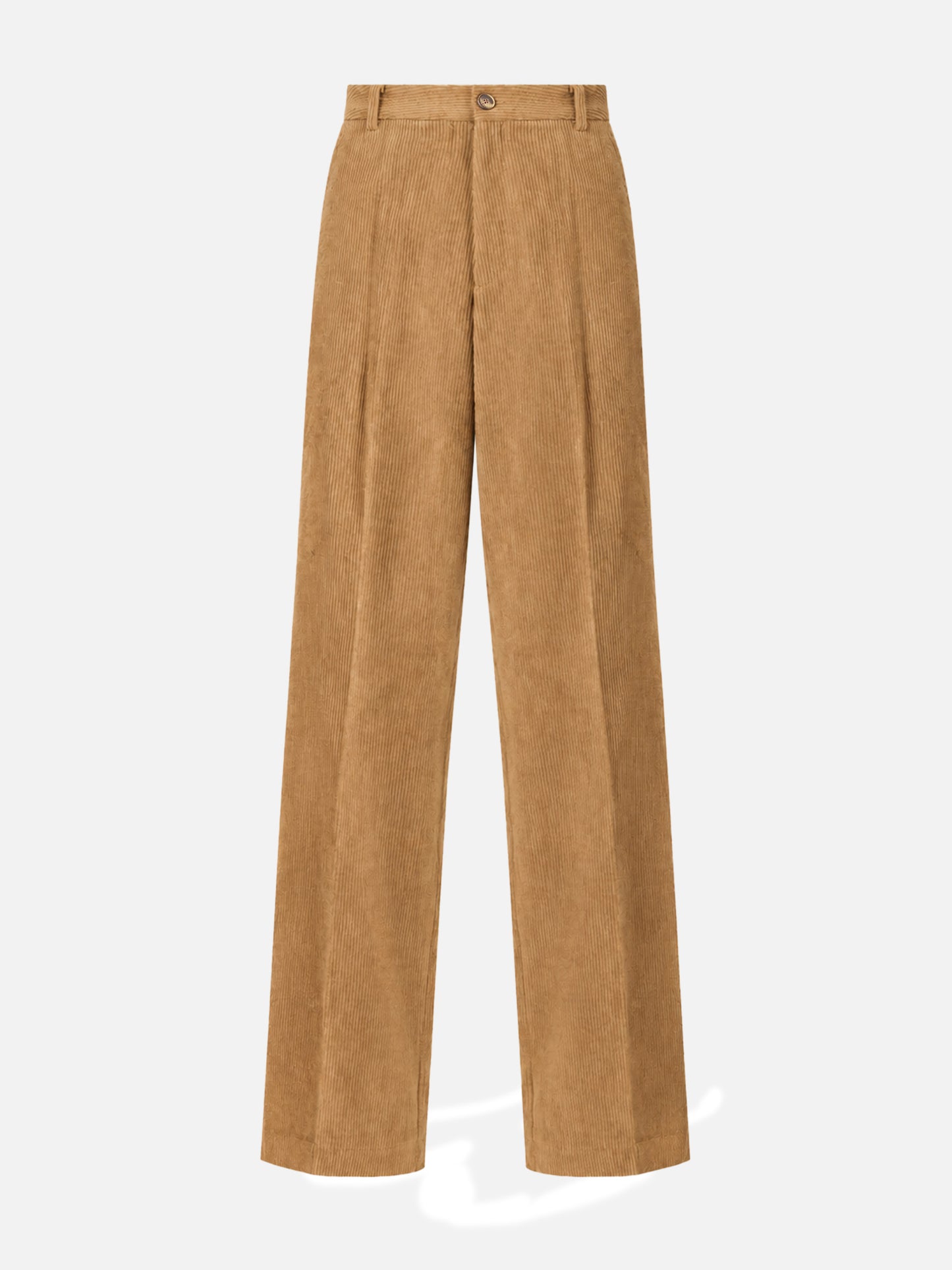 Rebella Hose mit weitem Bein aus camelbraunem Cord 