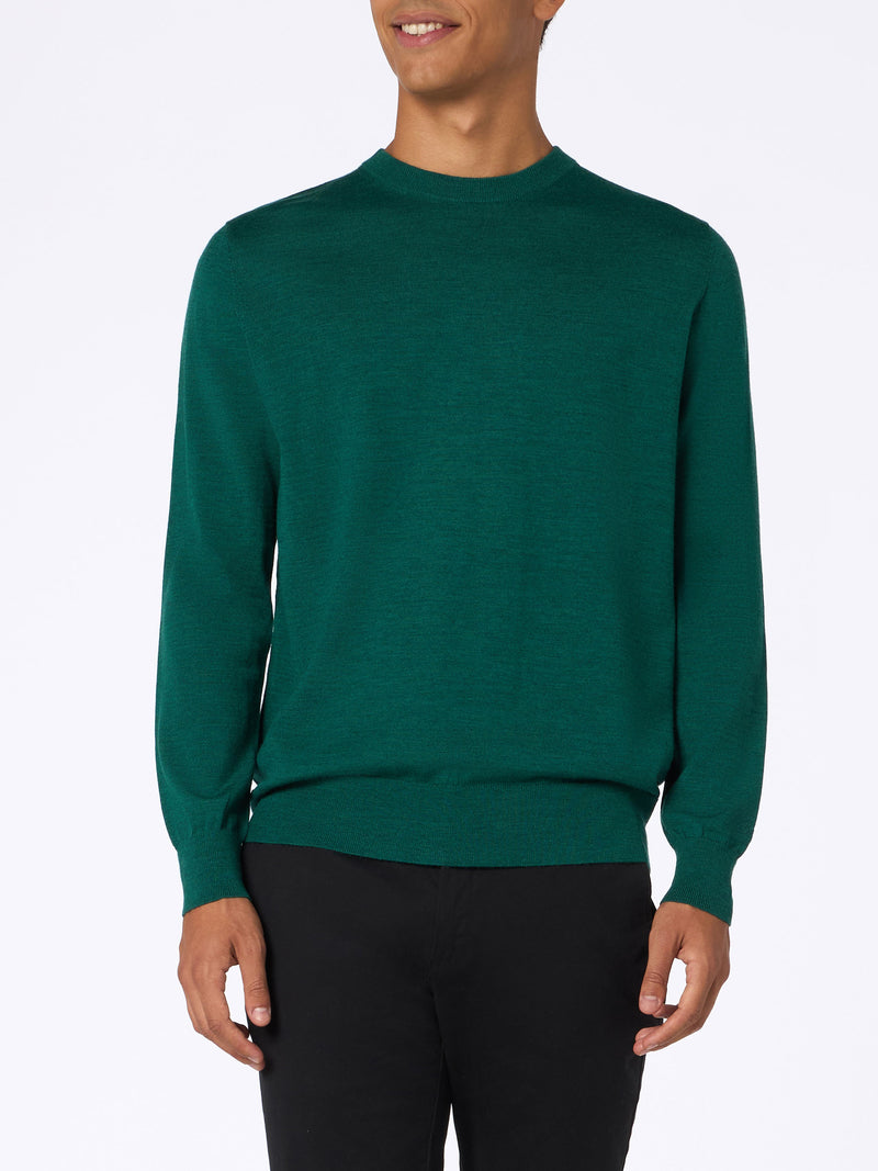 Maglione da uomo Regent in lana merino verde britannico