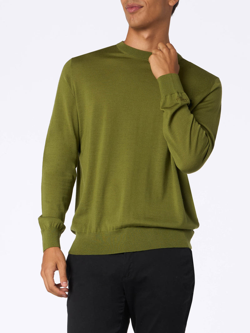 Man Regent pistachio merino wool sweater