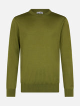 Man Regent pistachio merino wool sweater