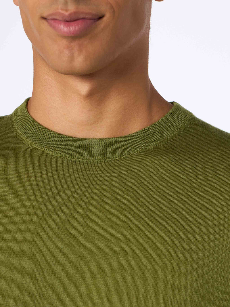 Man Regent pistachio merino wool sweater