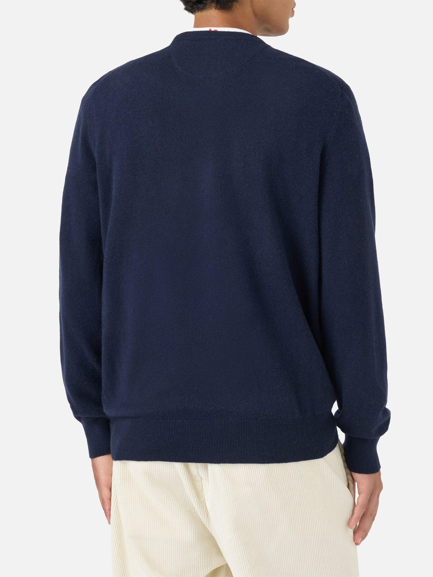 Crewneck sweater Regent in navy blue BLENDED CASHMERE