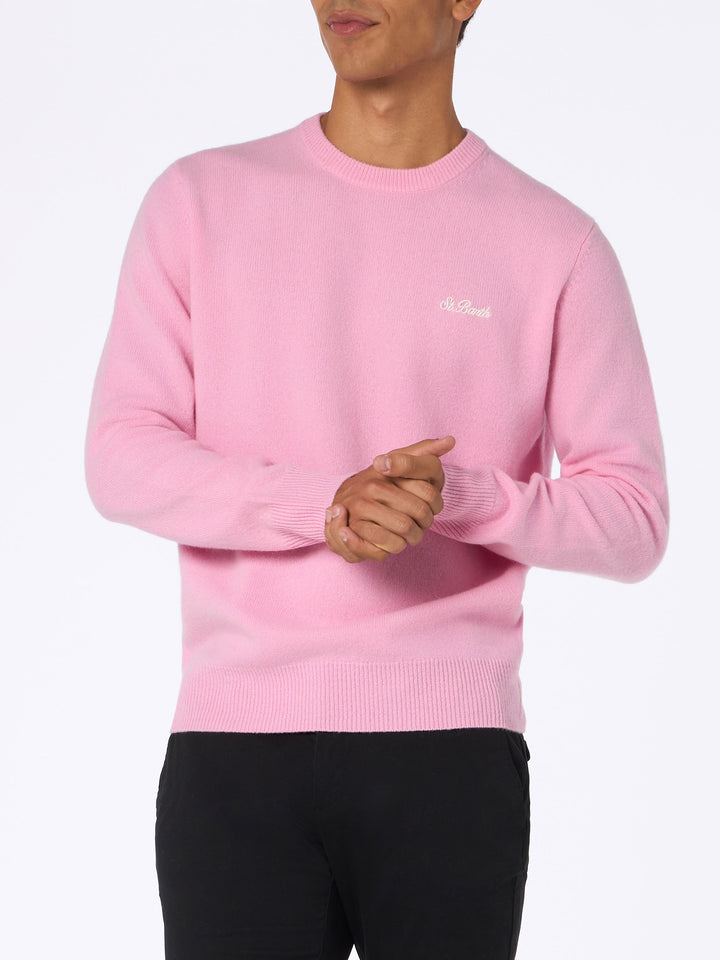 Man pink lambswool sweater Regent - MC2 Saint Barth