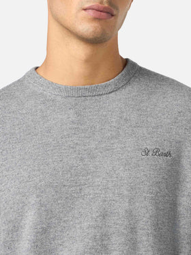Crewneck sweater Regent in mélange grey BLENDED CASHMERE