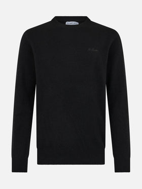 Schwarzer Pullover aus Lambswool für Herren von Regent