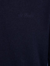 Maglione da uomo blu navy con scollo a V in misto cashmere Regent