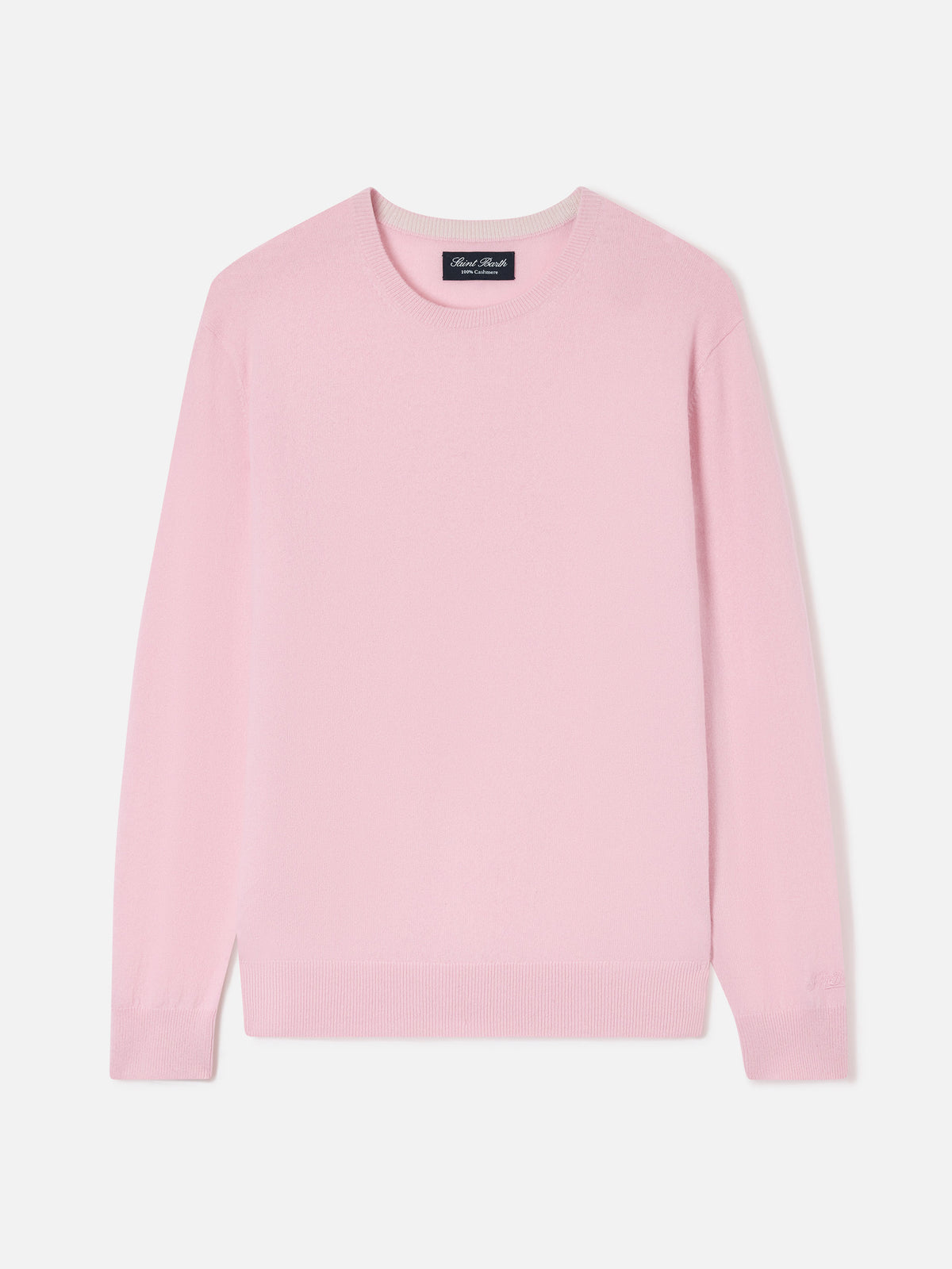 Maglia girocollo Regent rosa in cashmere