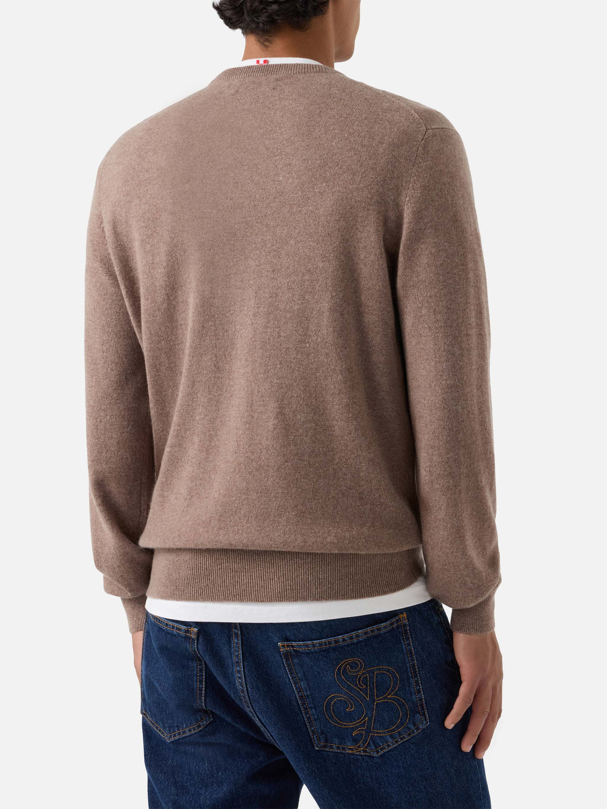 Sweat col rond Regent en camel 