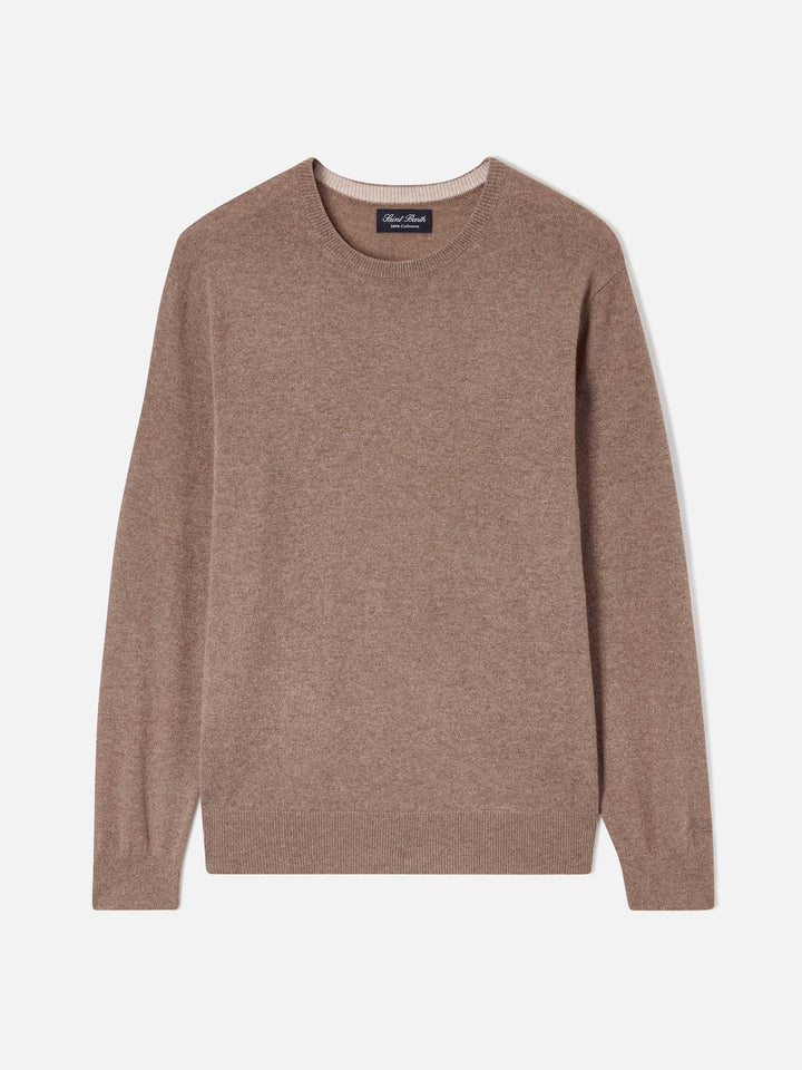 Sweat col rond Regent en camel 