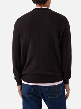 Crewneck Regent aus braunem Cashmere 