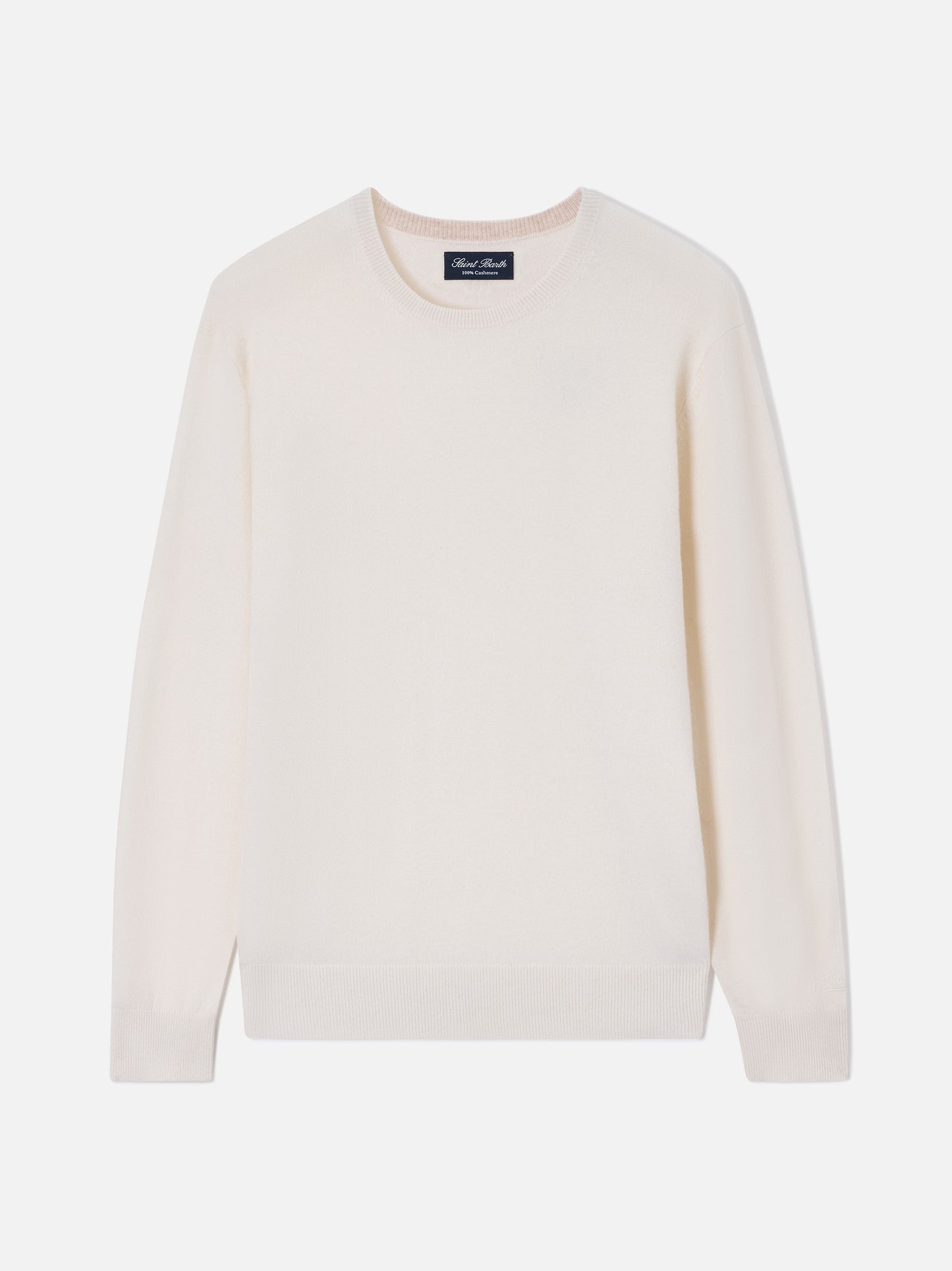 Crewneck Regent aus weißem Kaschmir 