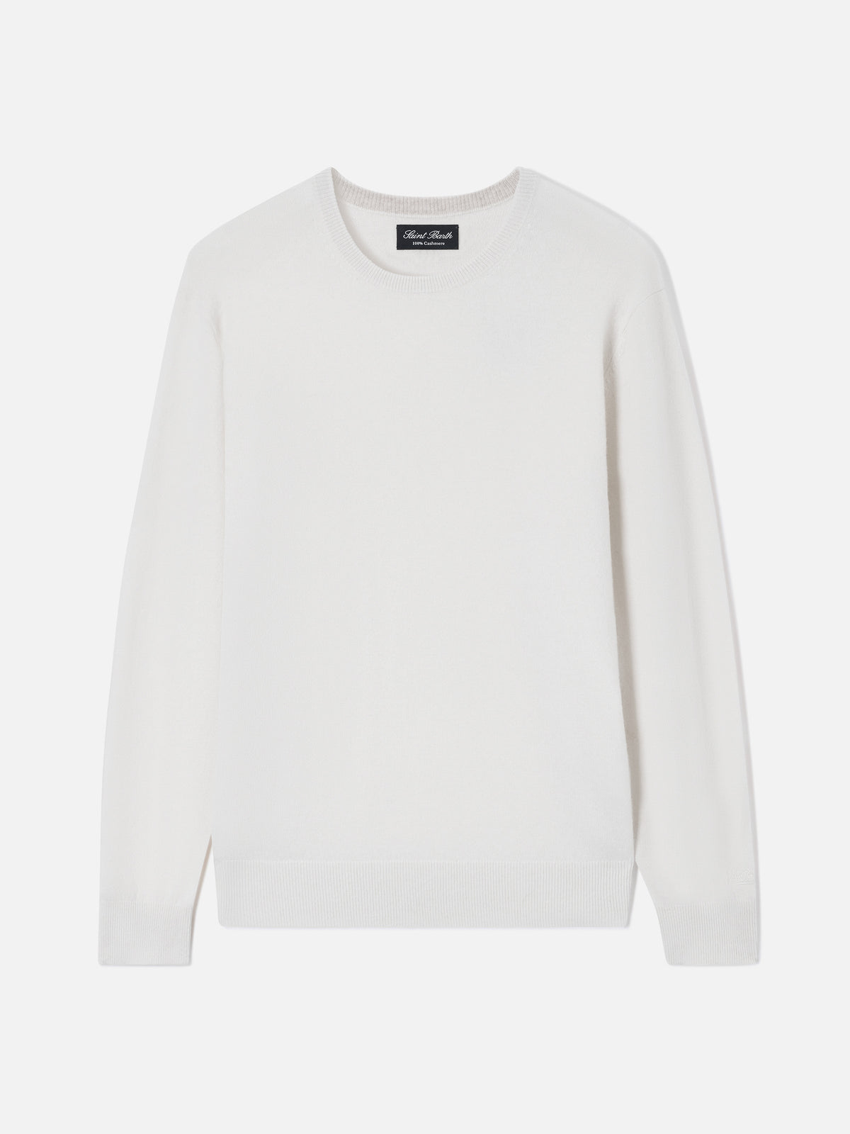 Crewneck Regent aus weißem Kaschmir 