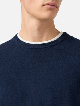 Maglione Regent in 100% CASHMERE blu notte