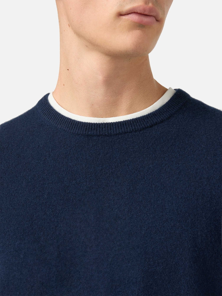 Maglione Regent in 100% CASHMERE blu notte