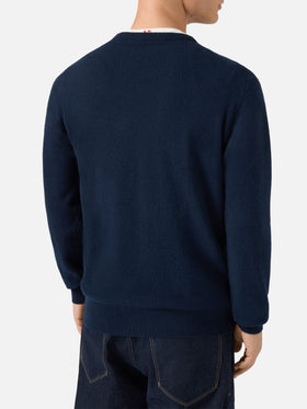 Maglione Regent in 100% CASHMERE blu notte