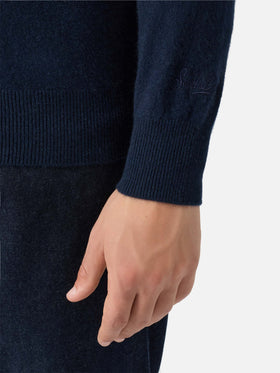 Maglione Regent in 100% CASHMERE blu notte