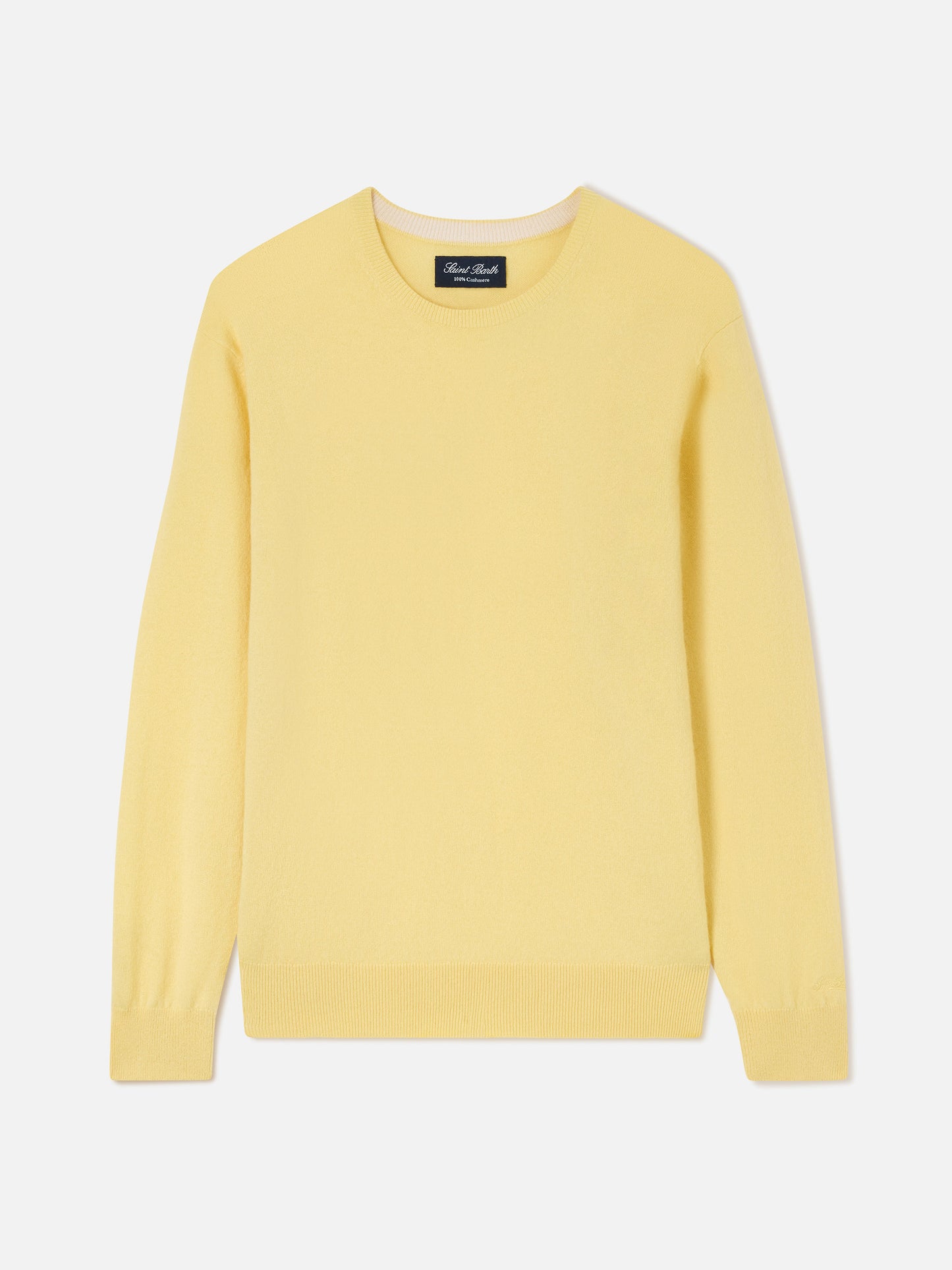 Crewneck Regent aus gelbem Kaschmir 