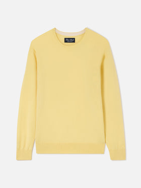 Crewneck Regent aus gelbem Kaschmir 